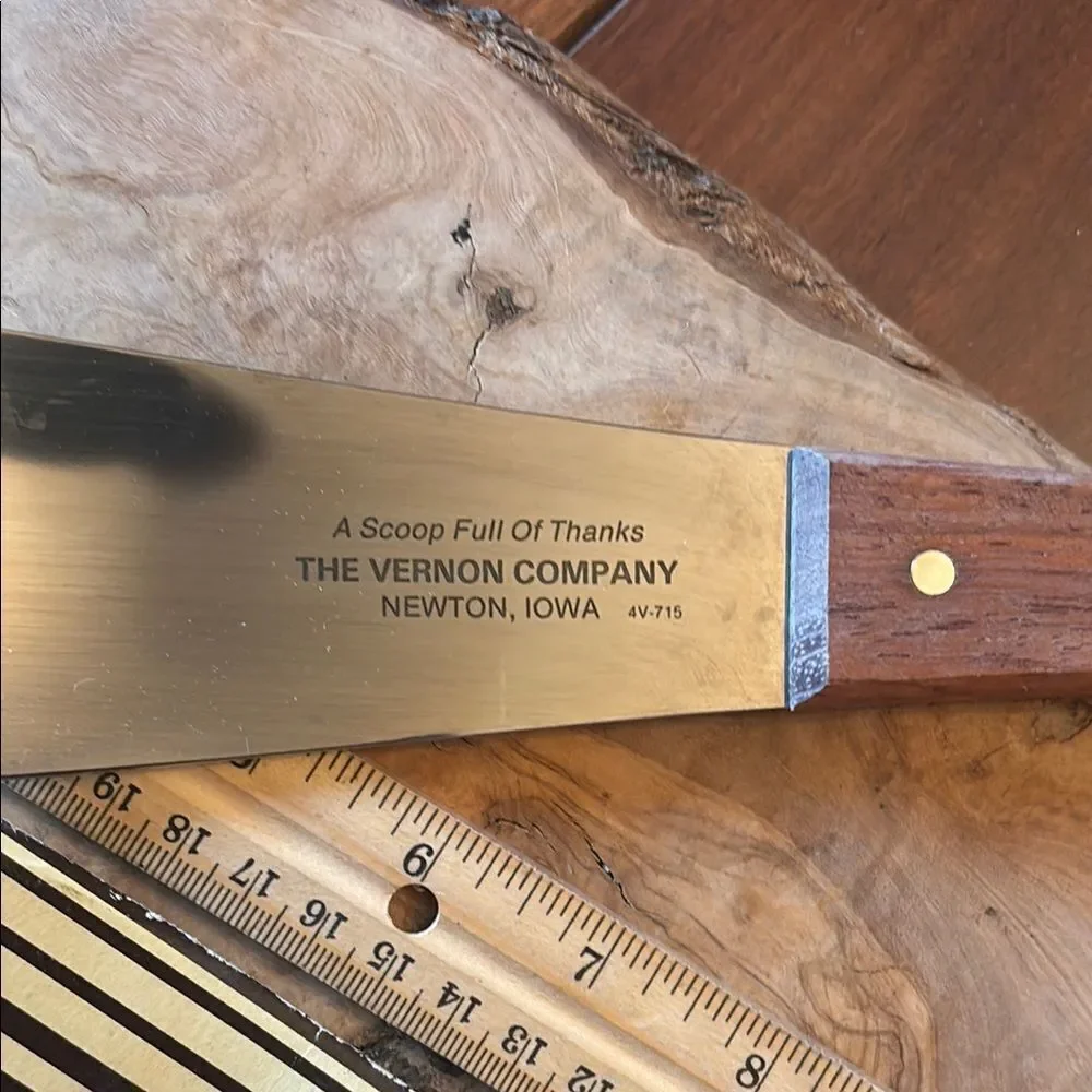 New Vernon Stainless Steel Ice Cream Scoop with Wooden Handle and Sleeve